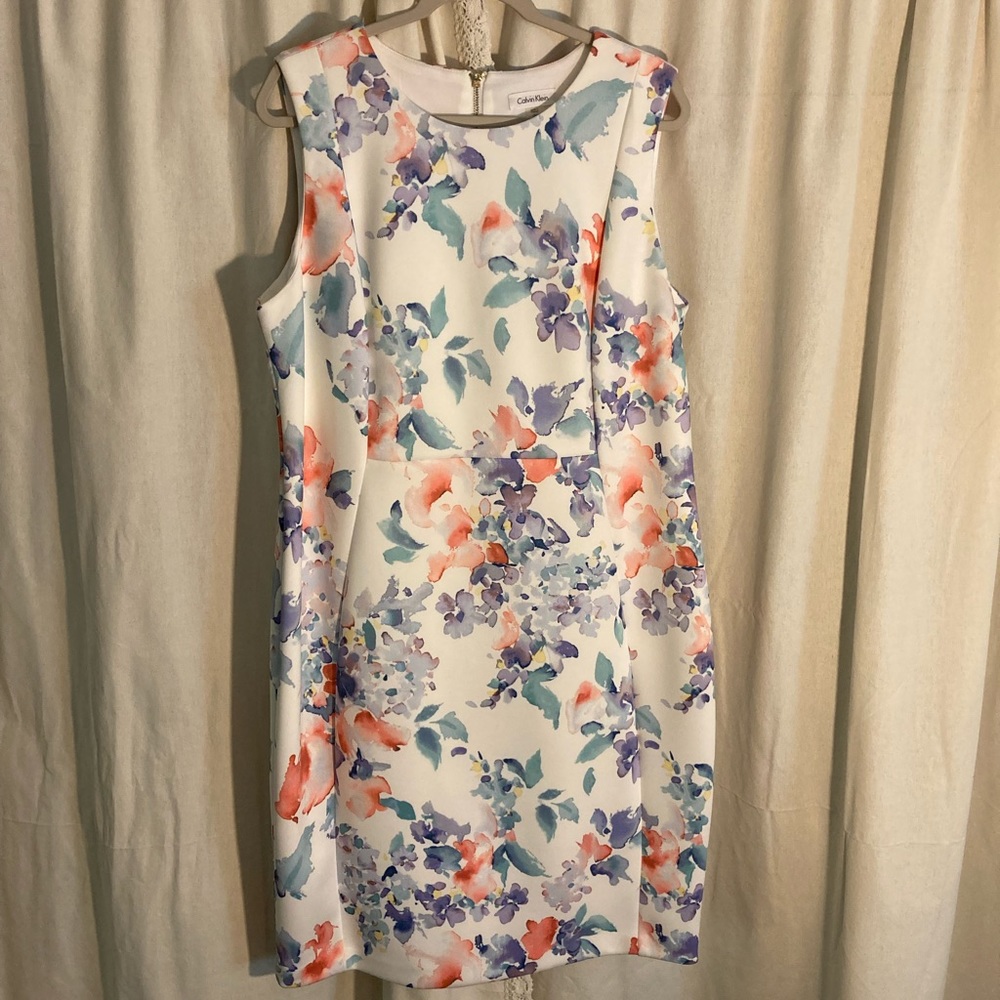 Calvin Klein floral Midi dress